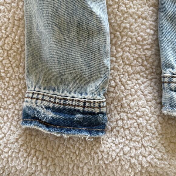 SPECIAL A Womens Jean Jacket Small Acid Wash Denim Biker Bohemian Casual - Picture 7 of 16